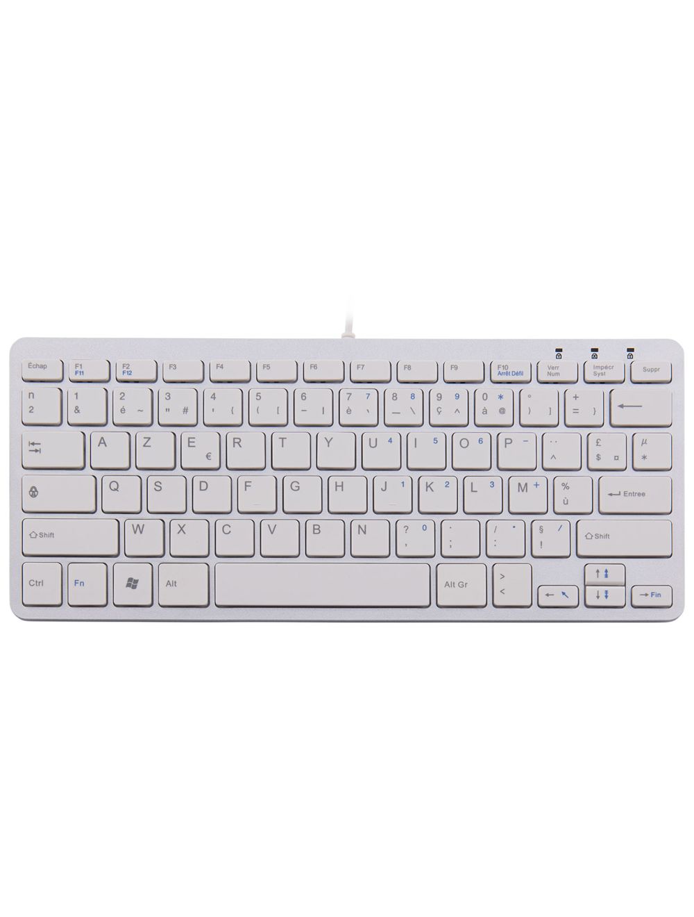 R-Go Compact Keyboard Wired Azerty Fr White